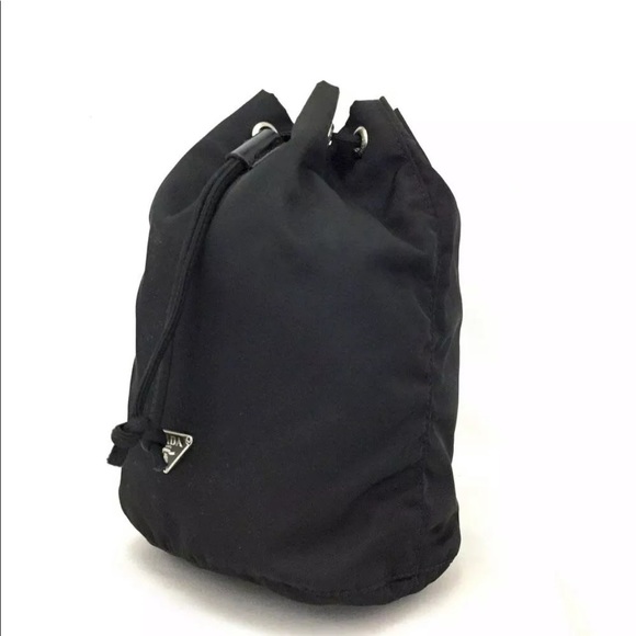 Prada Logos Vela Nylon Mini Drawstring Bag Pouch - Picture 3 of 11